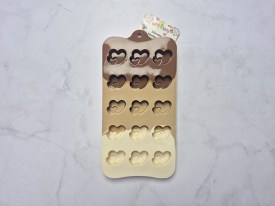 Molde silicona tricolor bombones corazon y corazoncitos